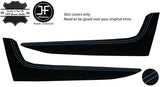 BLUE STITCH 2X DOOR POCKET TRIM SUEDE COVERS FITS SMART ROADSTER 452 03-05