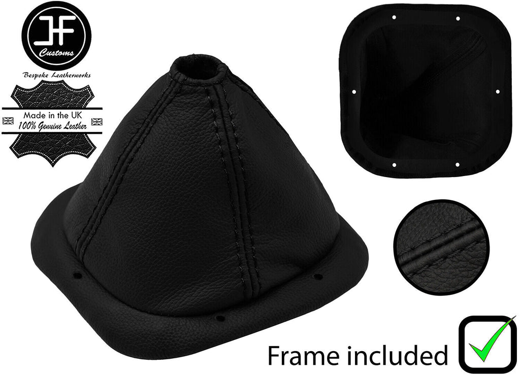 BLACK STITCH LEATHER GEAR+PLASTIC FRAME FITS MORRIS MINOR 1000 TRAVELLER 55-71