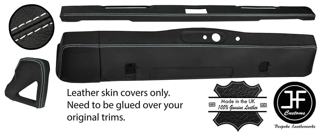 WHITE STITCH FOR LAND ROVER DEFENDER 90 110 83-06 DASH DASHBOARD KIT COVERS