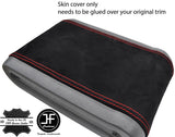 RED STITCHING REAL SUEDE ARMREST LID COVER FITS JEEP WRANGLER 2007-2010