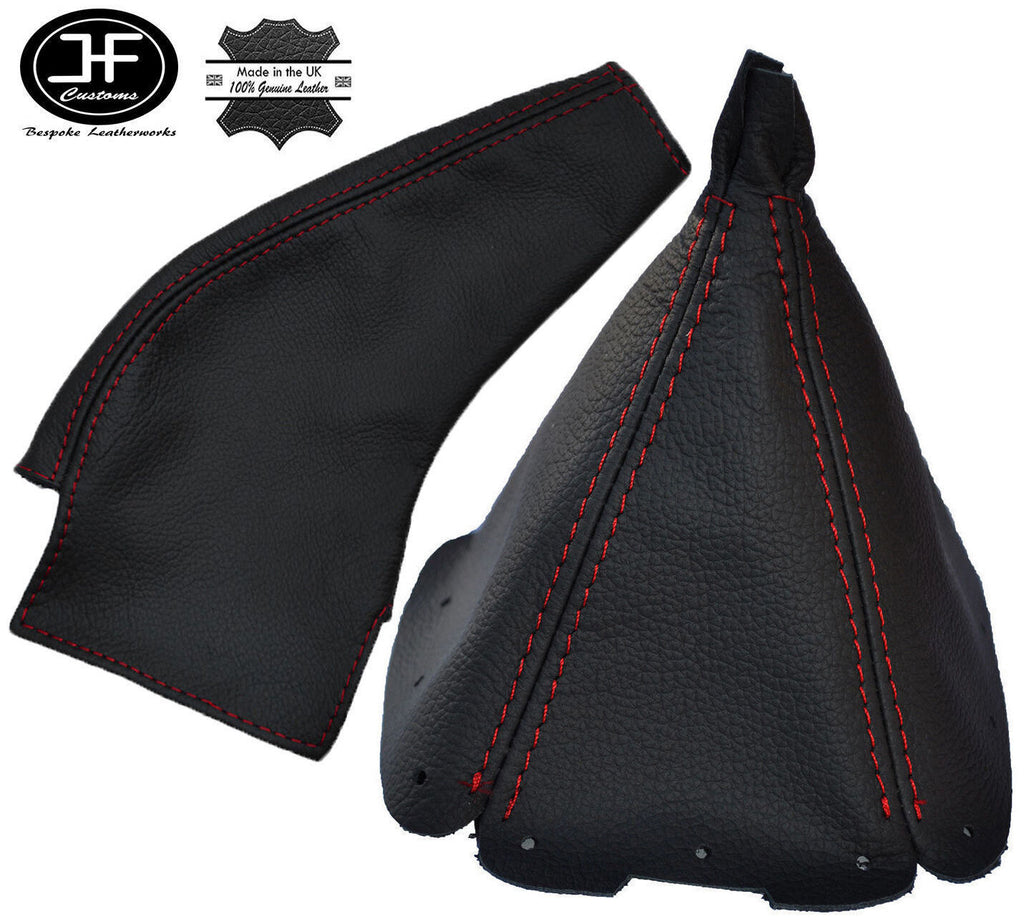 RED STICH QUALITY LEATHER GEAR & HANDBRAKE GAITER FOR MAZDA MX5 MK1 90-98