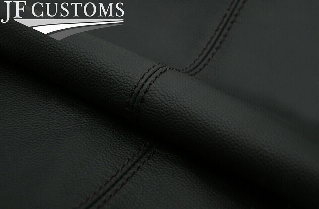 BLACK STITCH MANUAL LEATHER GEAR GAITER COVER+PLASTIC FRAME FOR AUDI Q2 16-22