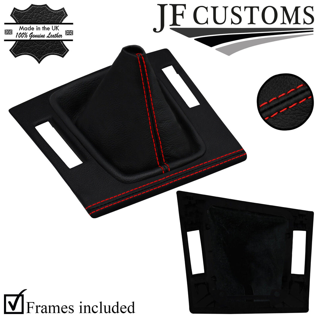 RED STITCH LEATHER GEAR+SURROUND COVER+FRAMES FOR BMW E46 99-05 COUPE JF2
