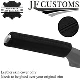 BLACK STITCH ITALIAN LEATHER HANDBRAKE HANDLE COVER FOR SKODA OCTAVIA MK3 12-19