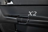 GREY STITCHING FITS VOLVO S40 & V50 04-13 2X FRONT DOOR HANDLE COVERS ONLY
