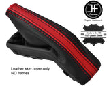 BLACK & RED TOP GRAIN LEATHER HANDBRAKE GAITER FOR VAUXHALL ASTRA MK5 H 04-09