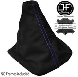 PURPLE STITCHING MANUAL SUEDE SKIN GEAR GAITER FITS VW GOLF MK4 BORA 1998-2005