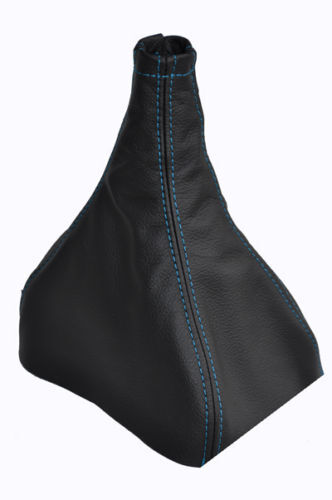 FITS FORD FIESTA MK2 MK3 GEAR GAITER LEATHER blue stitch CUSTOM NEW MADE IN UK