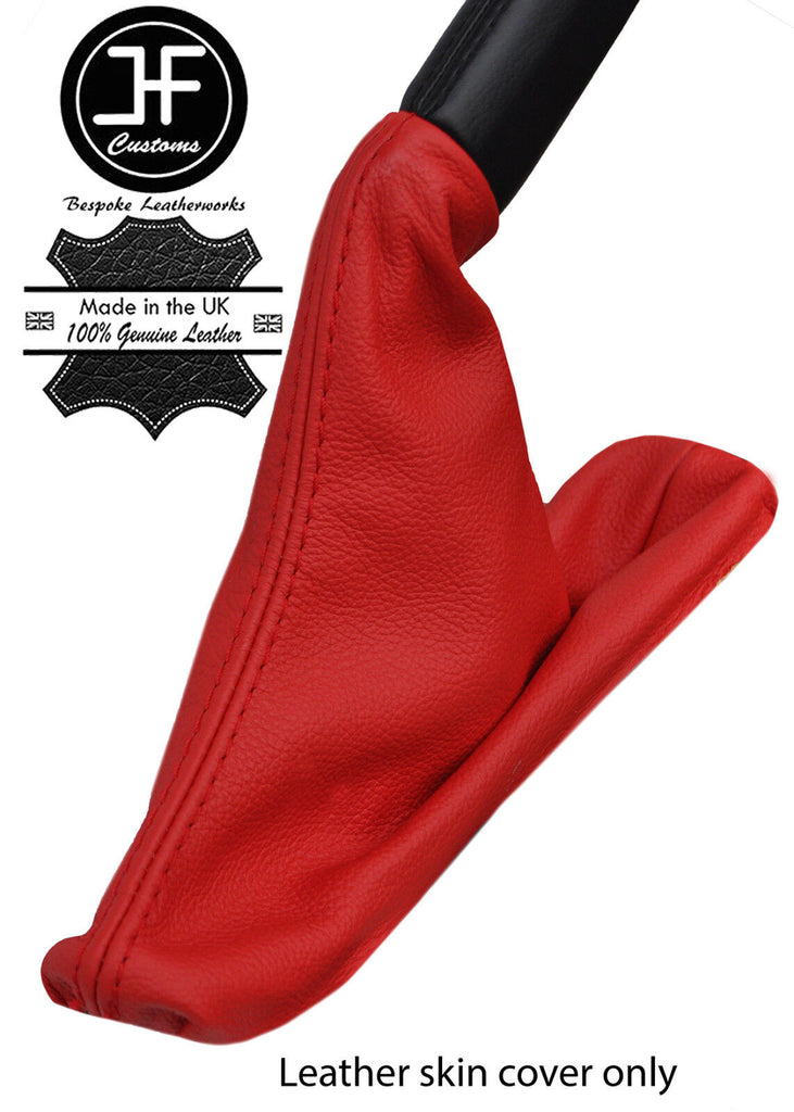 RED TOP GRAIN LEATHER HANDBRAKE GAITER COVER FOR FORD MUSTANG 2015-2017