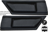 BLACK STITCH 2X REAR DOOR CARD LEATHER COVERS FITS BMW E36 COUPE 91-98 STYLE 2