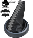 BLACK GREY STRIPE TOP GRAIN LEATHER GEAR GAITER FOR BMW MINI R50 R52 R53 01-06