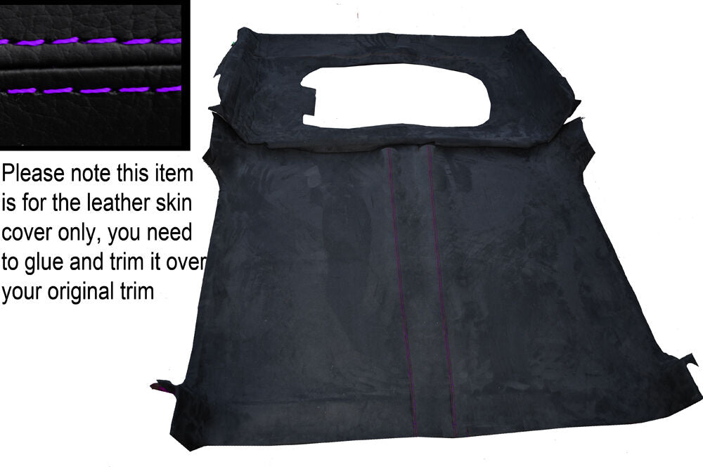 PURPLE STITCH ROOF HEADLINING LUXE SUEDE COVER FOR LAND ROVER DEFENDER 90 3DR SW