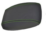 FITS VAUXHALL VECTRA B LEATHER ARMREST COVER L GREEN STITCH CUSTOM NEW
