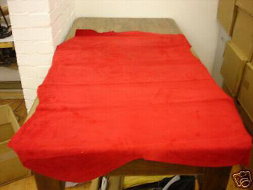 RED SUEDE GOAT TOP QUALITY SEXY 10sq ft NEW CUSTOM NEW MADE IN UK