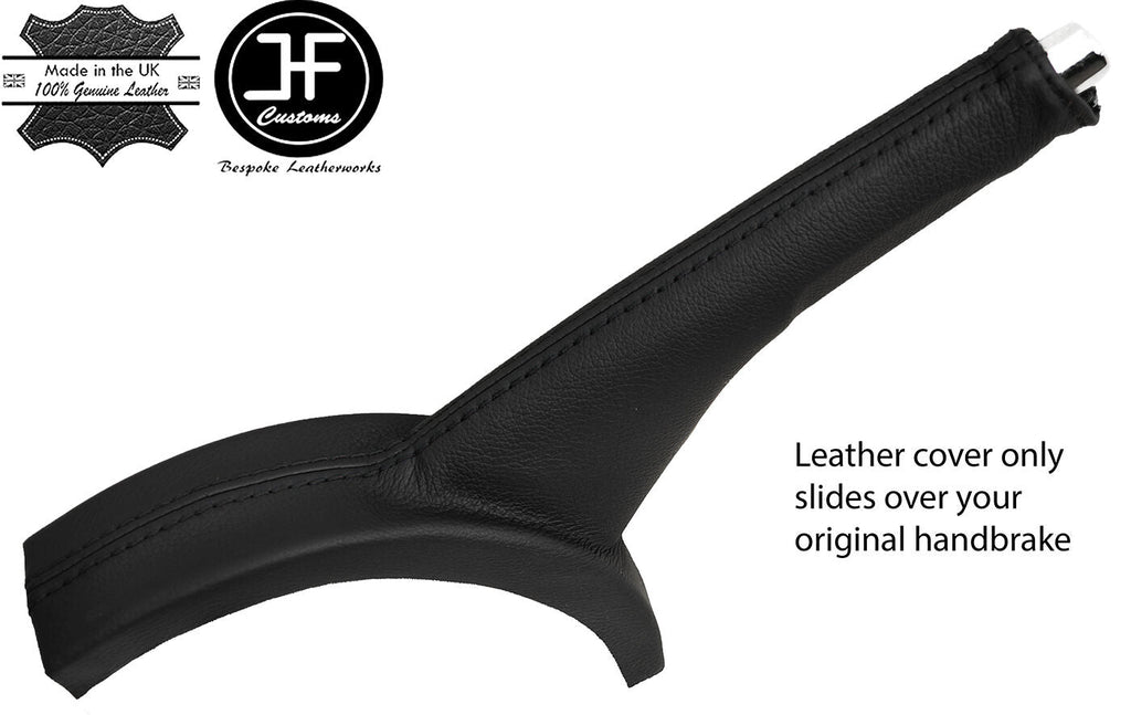 BLACK STITCHING REAL LEATHER HANDBRAKE GAITER FITS SEAT IBIZA FR 2012-2016