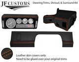 ORANGE STITCH LEATHER COVERS FOR DEFENDER 90 83-06 FULL INTERIOR UPHOLSTERY KIT