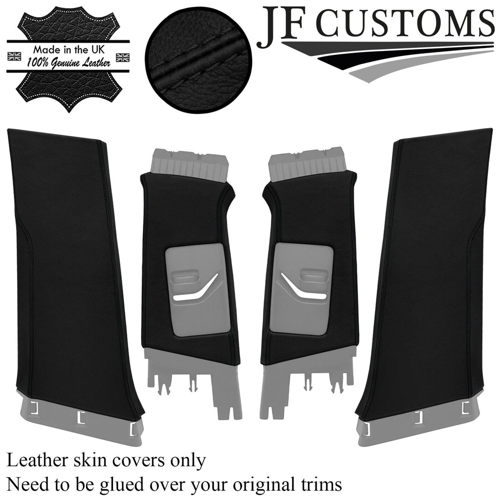 BLACK STITCH 4X LOWER UPPER B PILLAR COVER FOR VAUXHALL INSIGNIA G09 MK1 08-17