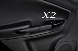 BLACK STITCHING FITS ALFA ROMEO GIULIETTA 10-13+ 2X REAR HANDLE LEATHER COVERS
