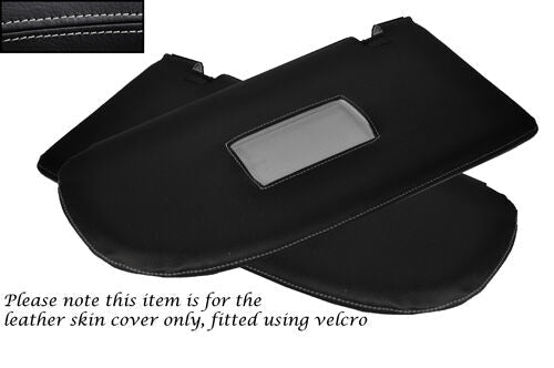 GREY STITCH 2X SUN VISORS COVERS FITS VW VOLKSWAGEN CADDY & CADDY MAXI 2011+