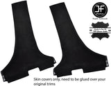 BLACK STITCH 2X LOWER B PILLAR SUEDE  COVERS FOR MITSUBISHI LANCER EVO 10 X