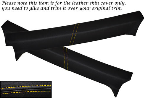 YELLOW STITCH FITS FORD CAPRI MK2 MK3 2X B POST PILLAR SKIN COVERS ONLY