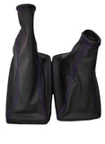 PURPLE STITCH FITS VAUXHALL CORSA C COMBO BARINA XC GEAR & HANDBRAKE GAITER SET