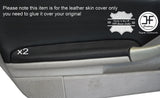 BLACK STICH 2X FRONT DOOR ARMREST COVERS FITS MERCEDES C CLASS CL203 W203 COUPE