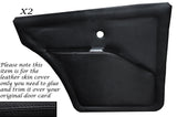 BLACK STITCH 2X REAR DOOR CARDS LEATHER SKIN COVERS FITS ROVER P5 P5B V8 COUPE