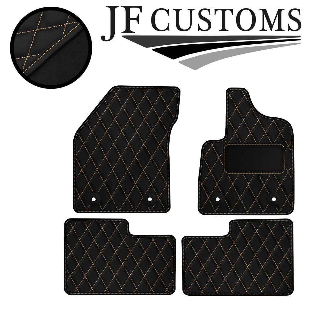 CREAM DIAMOND VINYL 4X TAILORED FLOOR CARPET FOR ALFA GIULIETTA AUTO 10-14 JF1