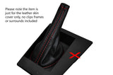 RED STITCHING LEATHER GEAR GAITER FITS PEUGEOT 504 SALOON 1975-1979 CUSTOM NEW