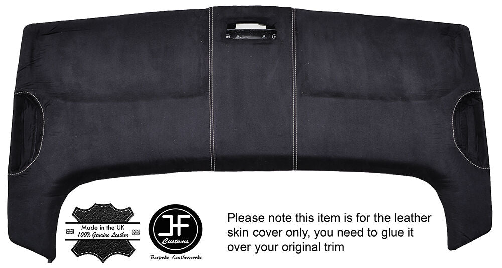 WHITE STITCH STORAGE ROOF HEADLINING LUXE SUEDE COVER FITS VW CADDY MK3 05-15