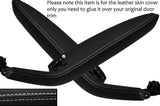 WHITE STITCH 2X FRONT DOOR HANDLE ARMREST COVERS FITS AUDI A3 8P S3 04-12 5DR