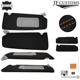 BEIGE CROSS STITCH 2X SUN VISOR LEATHER COVERS FOR BMW E90 E91 E92 05-13