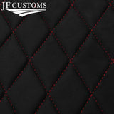 DARK RED STITCH DIAMOND LUXE SUEDE FRONT HEADLINER COVER FITS VW CRAFTER 06-17