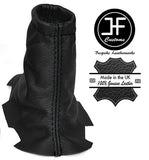 BLACK STITCHING LEATHER HANDBRAKE GAITER FITS RANGE ROVER P38 1995-2002