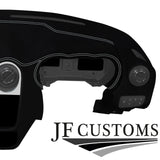 WHITE STITCH ITALIAN LEATHER DASH DASHBOARD COVER FITS ALFA ROMEO MITO 08-17