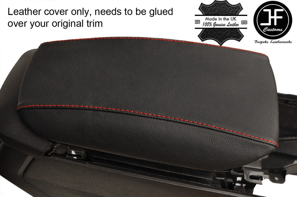 RED STITCHING ARMREST LID LEATHER COVER FITS FORD MONDEO MK5 2014-2017