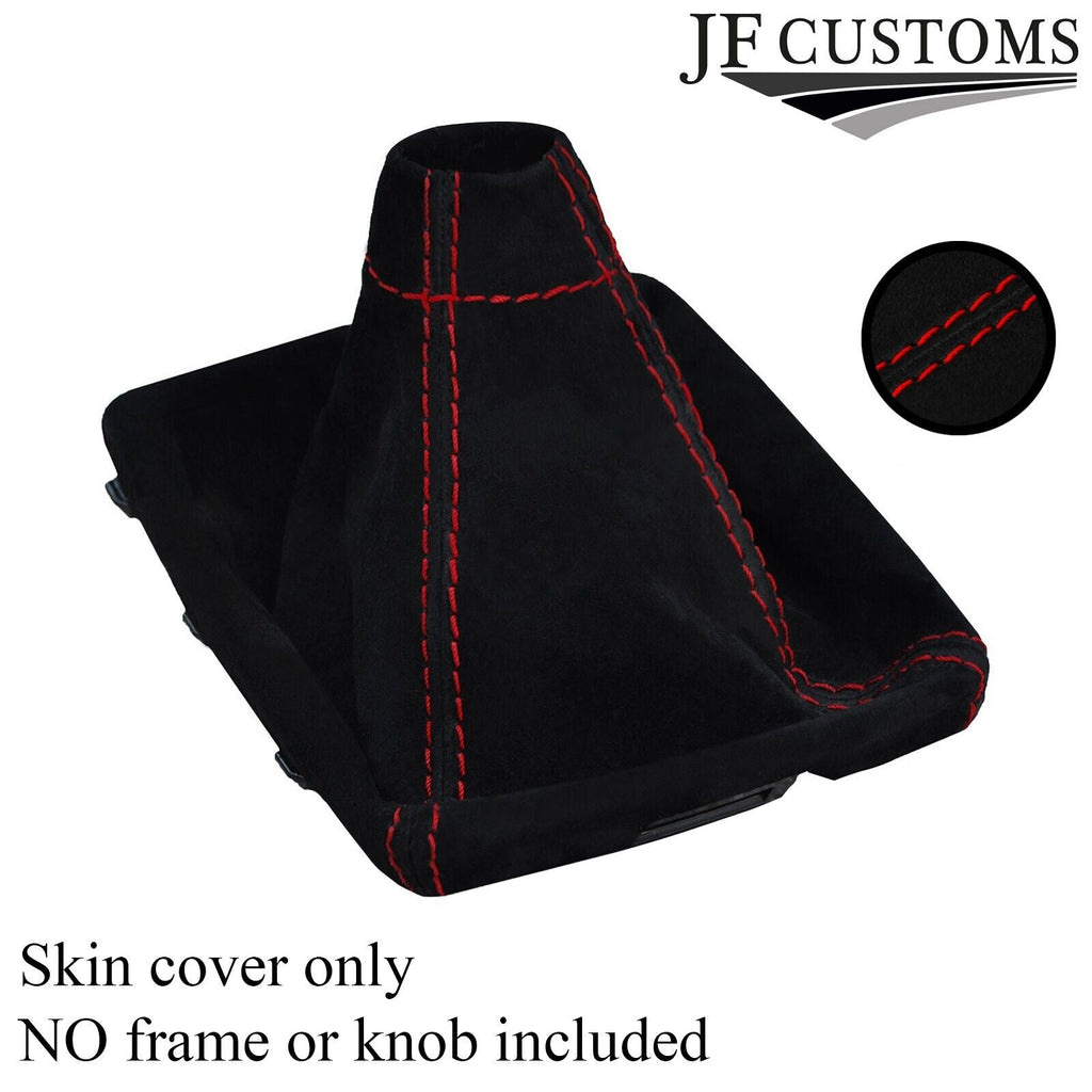 RED STITCH REAL SUEDE MANUAL GEAR GAITER FOR SUBARU IMPREZA WRX STI 2008-2014