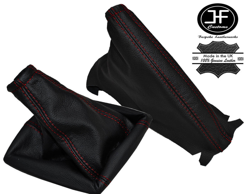 RED STITCH LEATHER GEAR HANDBRAKE GAITER FITS OPEL VAUXHALL CORSA D 06-14