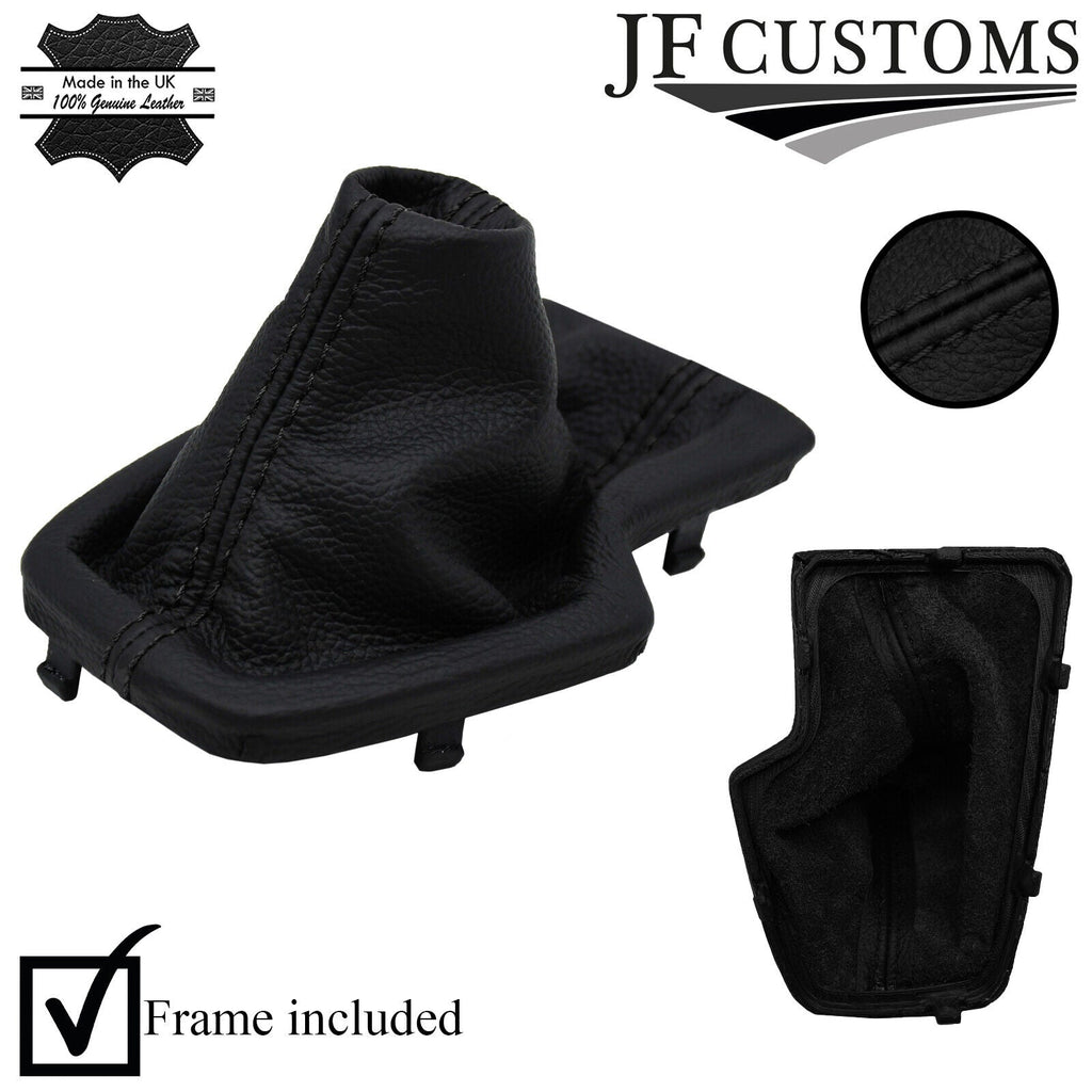 BLACK STITCH LEATHER AUTO AUTOMATIC GEAR GAITER+FRAME FOR KIA PICANTO MK3 17-21
