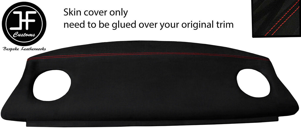 RED STICH REAR PARCEL SHELF LUXE SUEDE COVER FOR BMW 3 SERIES E46 COUPE 98-05