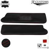 FITS MG MGB 62-80 CONVERTIBLE D RED CROSS STITCH 2X SUN VISOR LEATHER COVERS