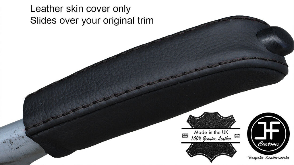 black stitch FITS BMW 5 SERIES E39 95-04 HANDBRAKE HANDLE LEATHER COVER ONLY