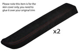 RED STITCHING 2X DOOR ARMREST SUEDE SKIN COVERS FITS NISSAN 350Z Z33 03-09