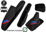RED STITCH TRI STRIPE LEATHER MANUAL GEAR & HANDBRAKE+PLASTIC FRAME FOR BMW Z3