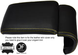 YELLOW STITCHING LEATHER ARMREST COVER FITS ALFA ROMEO GIULIETTA 2010-2016