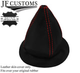 RED STITCH LEATHER GEAR GAITER OVER RUBBER FOR VW T3 TYPE 3 1500 1600 TL