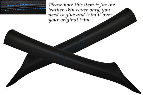BLUE STITCH FITS FORD FIESTA MK3 XR2 89-97 2X WINDSCREEN A PILLAR SKIN COVERS
