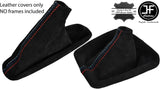 BLACK & TRI STITCH SUEDE MANUAL GEAR & HANDBRAKE GAITER FITS BMW E39 1995-2002
