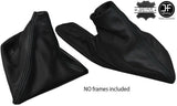 BLACK STITCH LEATHER GEAR HANDBRAKE GAITER SET FITS BMW 1 SERIES F20 F21 2011+